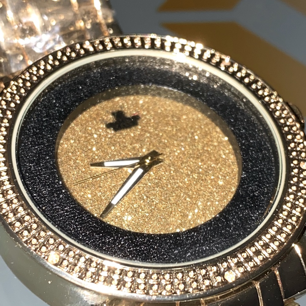 Real diamond men Watch w/ diamond dust inside Watch beautiful statement Gift wow